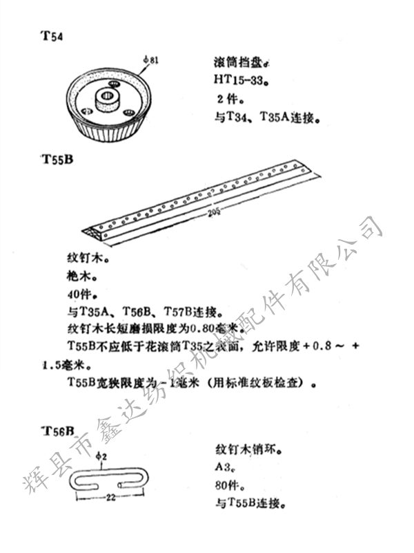 Textile hardware and equipment drawings Textile hardware and equipment drawings